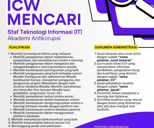 Staf IT Akademi Antikorupsi ICW