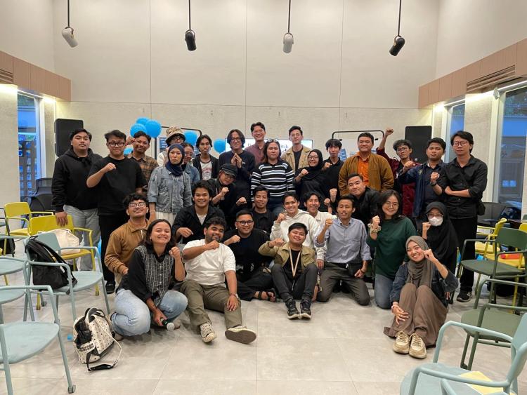 Dokumentasi ICW: Sesi foto bersama acara panggung Politik Orang Muda