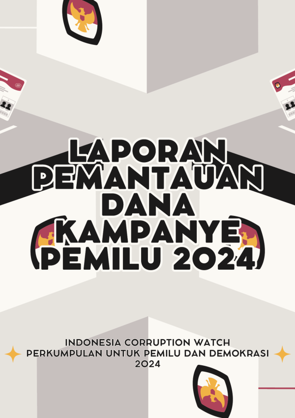 Cover depan kajian Laporan Pemantauan Dana Kampanye Pemilu 2024