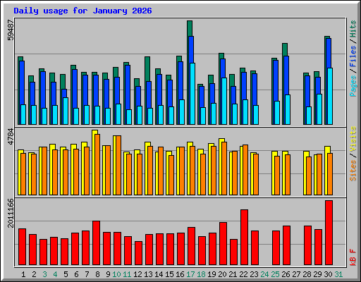 Daily usage for January 2026