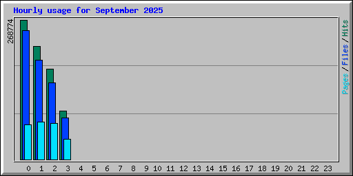 Hourly usage for September 2025