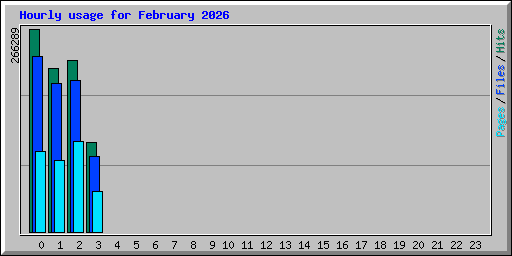 Hourly usage for February 2026