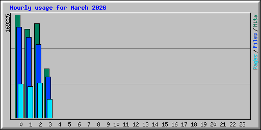Hourly usage for March 2026